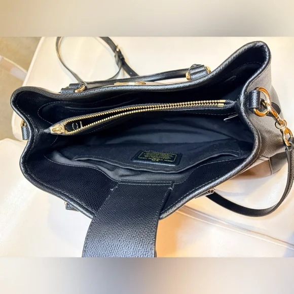 Coach Black and Bronze Satchel - Picture 12 of 15